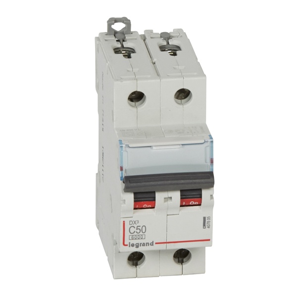 Автоматический выключатель Legrand DX3 2П C50A 6/10kA 2 модуля (автомат) (автомат электрический)