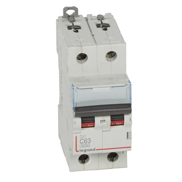 Автоматический выключатель Legrand DX3 2П C63A 6/10kA 2 модуля (автомат) (автомат электрический)