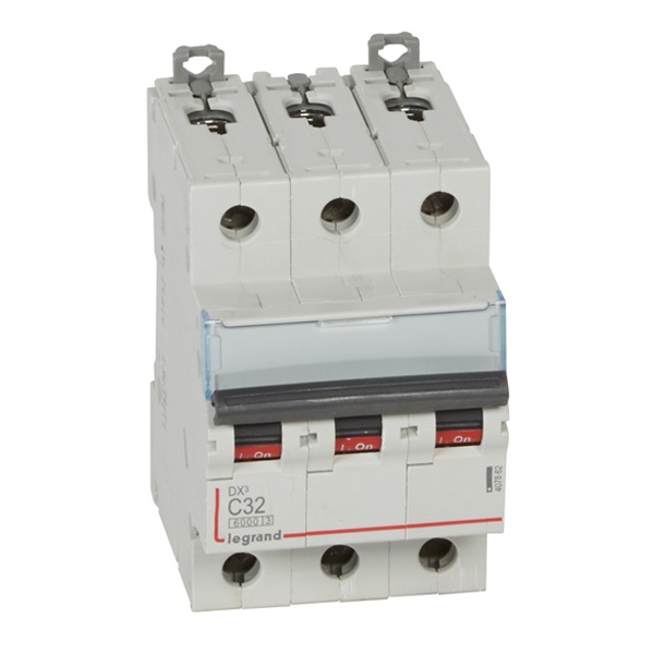 Автоматический выключатель Legrand DX3 3П C32A 6/10kA 3 модуля (автомат) (автомат электрический)