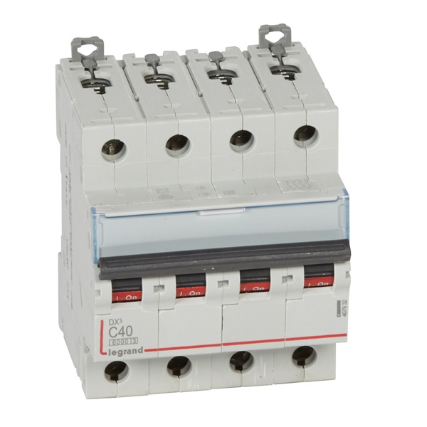 Автоматический выключатель Legrand DX3 4П C40A 6/10kA 4 модуля (автомат) (автомат электрический)