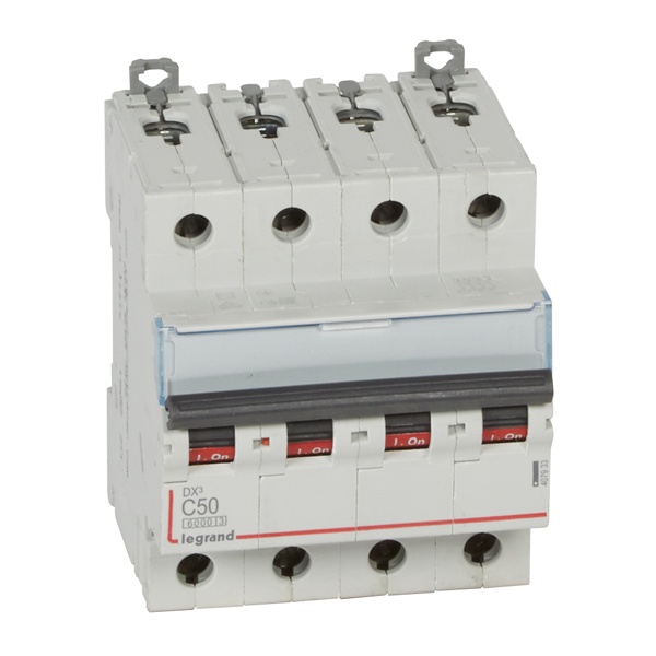 Автоматический выключатель Legrand DX3 4П C50A 6/10kA 4 модуля (автомат) (автомат электрический)