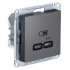 Зарядка USB тип С 65W высокоскоростная зарядка QC, PD,SE AtlasDesign, сталь
