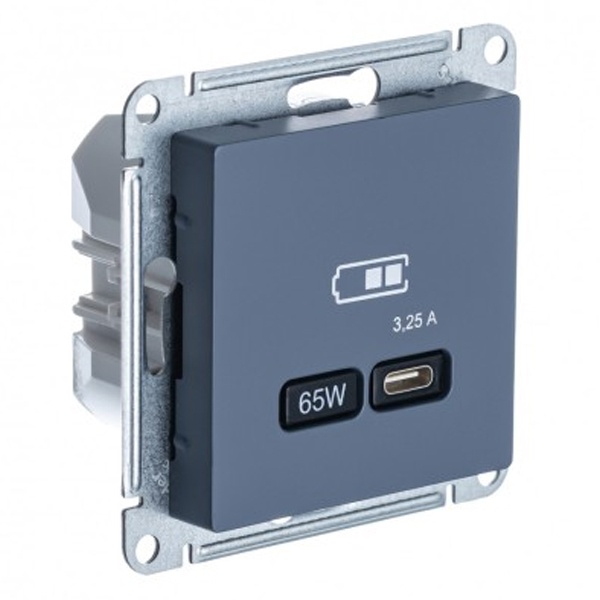 Зарядка USB тип С 65W высокоскоростная зарядка QC, PD,SE AtlasDesign, грифель
