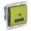 Зарядка USB тип С 65W высокоскоростная зарядка QC, PD,SE Glossa, фисташковый