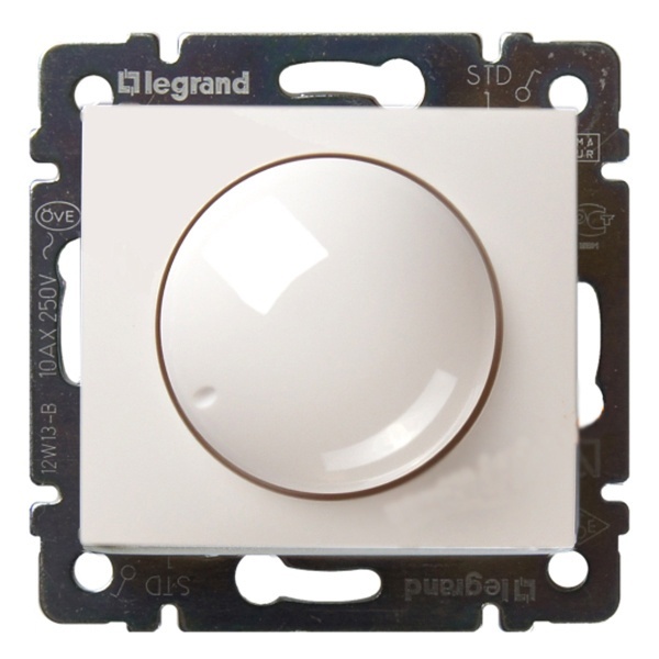 Светорегулятор Legrand Valena поворотный 400W белый (770061 в индивидуальной упаковке)