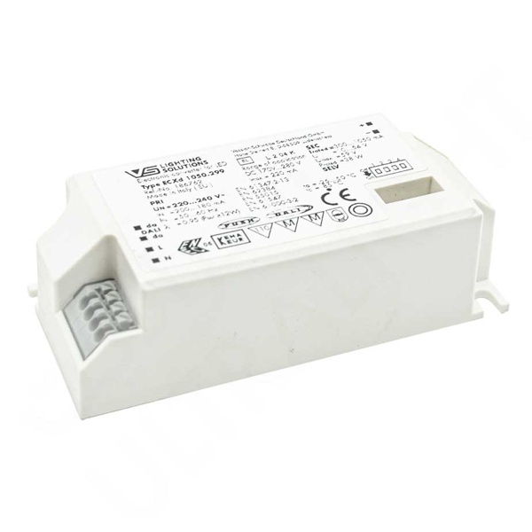 LED драйвер ECXd 1050.299 16-38W 10-54V 300-1050мА DALI DIP-переключатель 98x43x30mm VS