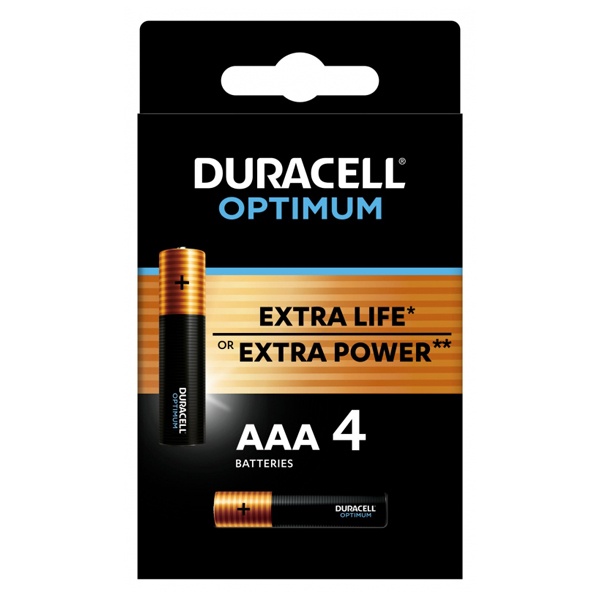 Батарейка AAA Duracell LR03 Optimum MN2400 (упаковка 4шт) 5014062