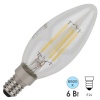 Лампа филаментная свеча LED SCL B75 6W/865 6500K 220V E14 прозрачная дневной свет Osram