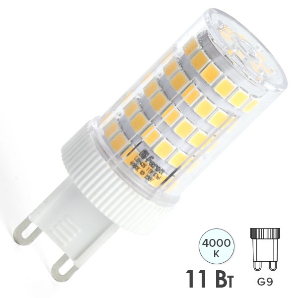 Лампа светодиодная Feron LB-435 11W 4000K 230V G9