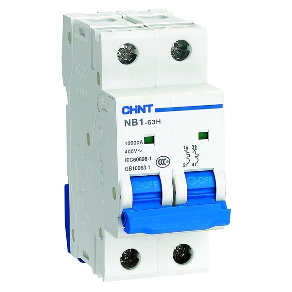 Автоматический выключатель NB1-63H 2P 16A 10кА х-ка C (R) CHINT (автомат электрический)