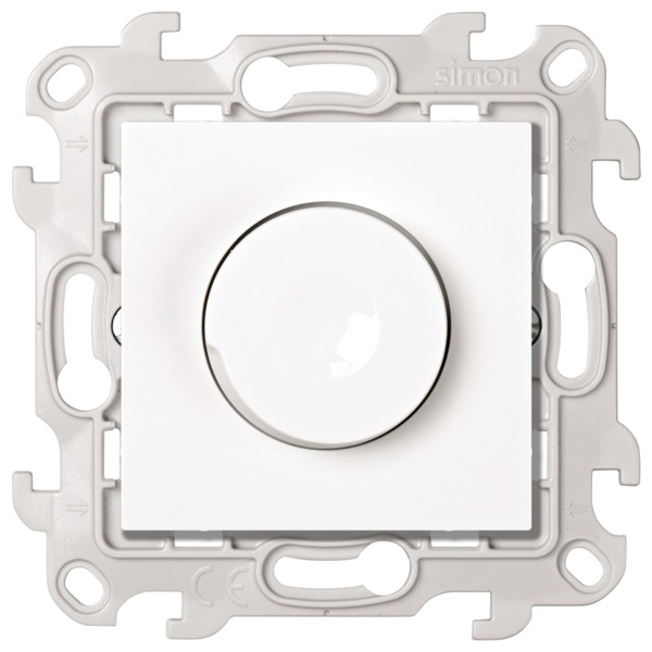 Светорегулятор LED поворотно-нажимной проходной 6-60Вт Simon 24 Harmonie, белый