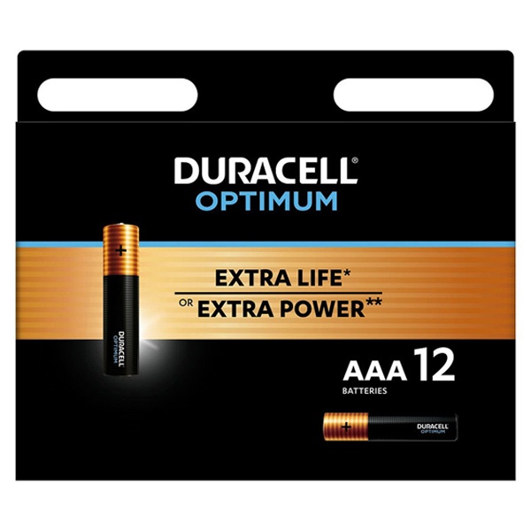 Батарейка AAA Duracell LR03 Optimum MN2400 (упаковка 12шт)