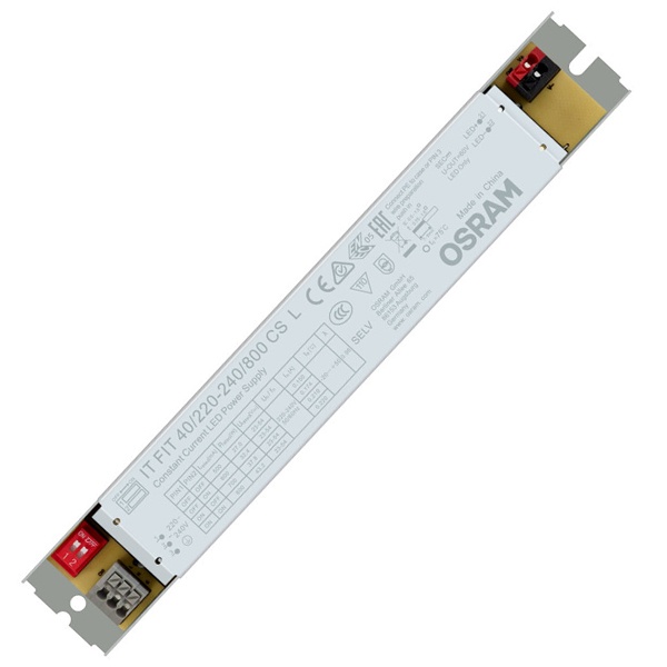 LED драйвер OSRAM EM FIT 40/220…240/800 CS L 13-40W 27-51V 500/600/700/800mA DIP-переключатель