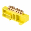 Шина N (6х9мм) 100А 6 отверстий латунь изолятор на DIN-рейку EKF PROxIma желтый