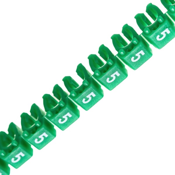 Маркер для кабеля сечением 0,5-1,5мм символ „5” MARK3 зеленый DKC