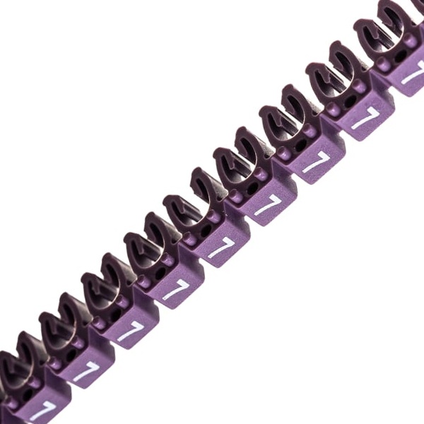 Маркер для кабеля сечением 0,5-1,5мм символ „7” MARK3 фиолетовый DKC