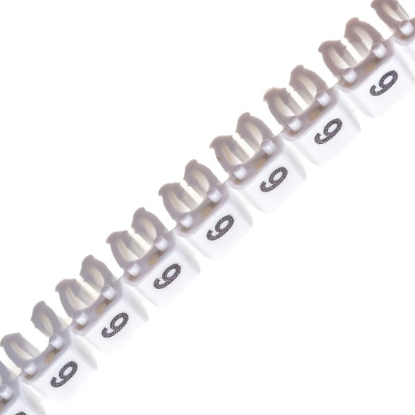 Маркер для кабеля сечением 0,5-1,5 мм символ „9” MARK3 белый DKC