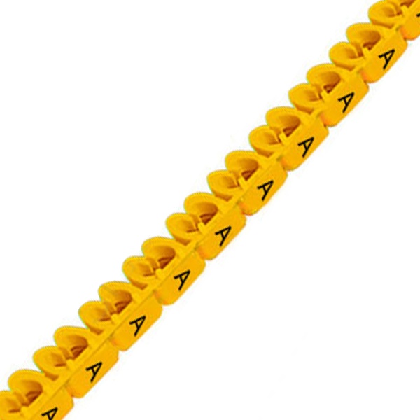 Маркер для кабеля сечением 0,5-1,5 мм символ „A” MARK3 желтый DKC