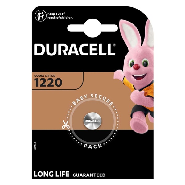 Батарейки Duracell 1220 литиевая 3V 5007991 (упаковка 1шт) 5000394030305