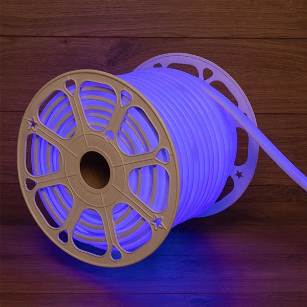 Гибкий неон LED SMD 8х16 мм, синий, 120 LED/м, бухта 100 м