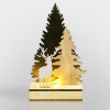 Деревянная фигурка с подсветкой Елочка с оленем 12x6x21,5 см NEON-NIGHT