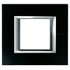 Рамка 1-ая горизонтальный монтаж Axolute Bticino Черное стекло