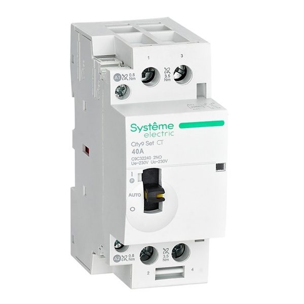Контактор SE City9 Set модульный 40A 2НО 2P 230В с ручным управлением