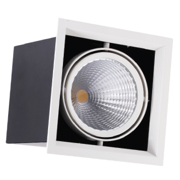 Светодиодный светильник карданный FL-LED Grille-111-1 30W 3000K 230V 2400Lm 35° черный Foton