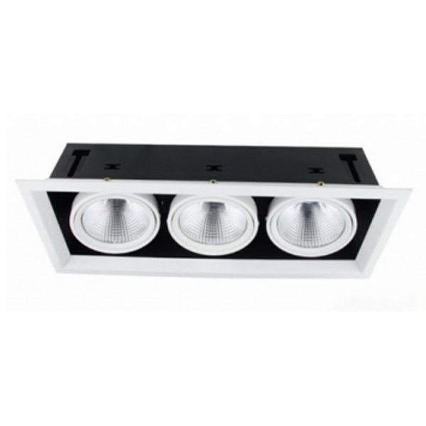 Светодиодный светильник карданный FL-LED Grille-111-3 90W 3000K 230V 7200Lm 35° черный Foton