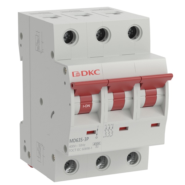 Автоматический выключатель YON max MD63S 10A тип B 3P DKC (автомат электрический)