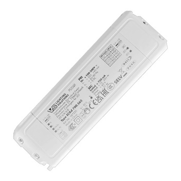 LED драйвер ECXd 700.562 15-30W 10-43V 350-700мА DALI2 DIP-переключатель 152х46х36mm VS