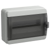 Щит накладной пластиковый КМПн-12 TEKFOR 12м белый черная прозрачная дверь IP65 IEK (01-03-121)