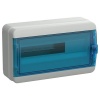 Щит накладной пластиковый КМПн-18 TEKFOR 18м белый синяя прозрачная дверь IP65 IEK (01-03-004)