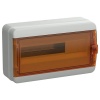 Щит накладной пластиковый КМПн-18 TEKFOR 18м белый оранжевая прозрачная дверь IP65 IEK (01-03-003)