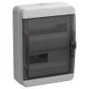 Щит накладной пластиковый КМПн-24 TEKFOR 24м белый черная прозрачная дверь IP65 IEK (01-03-021)