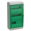 Щит накладной пластиковый КМПн-36 TEKFOR 36м белый зеленая прозрачная дверь IP65 IEK (01-03-042)