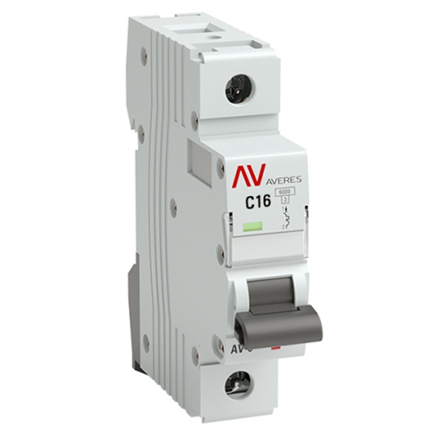 Автоматический выключатель AVERES AV-6 16A C 1P 6кА EKF (автомат электрический)