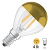 Лампа светодиодная Osram шарик LSCL P MIRROR G 4W/827 2700K 230V E14 380Lm золотое покрытие