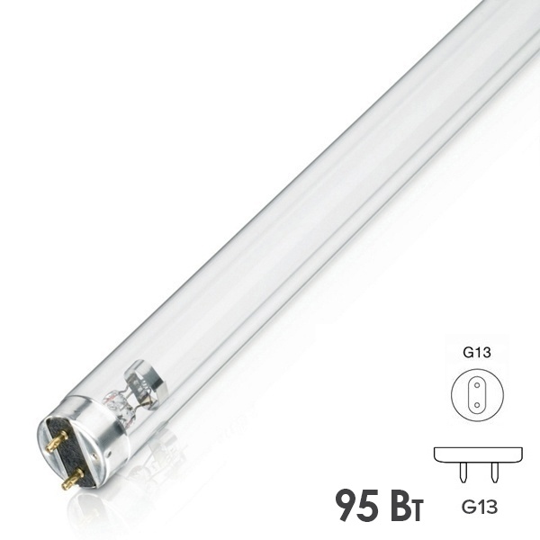 Лампа бактерицидная Philips TUV TL-D G95 T8 95W HO G13 L895mm специальная безозоновая