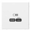 Зарядка USB ArtGallery тип-C 65Вт QC PD белая Systeme Electric