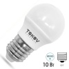 Лампа светодиодная шарик G45 10W 4000K 176-264V E27 белый свет TOKOV ELECTRIC