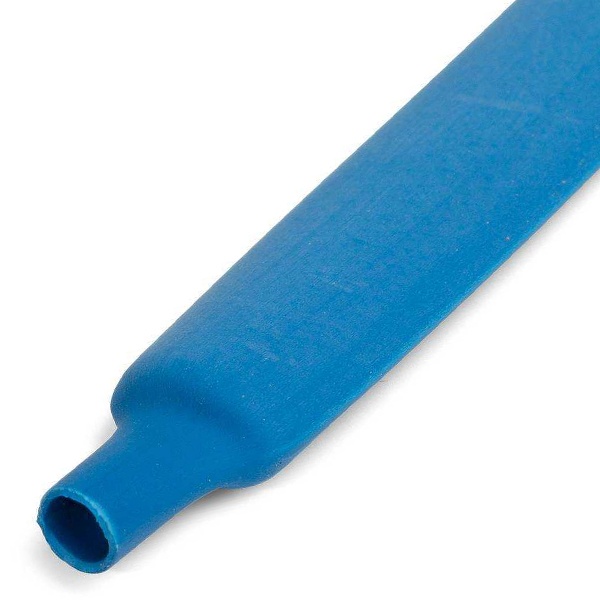 Цветная трубка термоусадочная ТУТ (HF)-4/2 мм синяя с коэффициентом усадки 2:1 КВТ