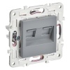 Розетка компьютерная 2-ая RJ45 кат.5E SKANDY SK-K03Gr серый IEK