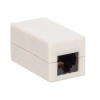 Адаптер проходной TERACOM RJ45-RJ45 cat.5E неэкранированный белый EKF