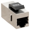 Адаптер проходной TERACOM RJ45-RJ45 cat.6 экранированный тип Keystone белый EKF