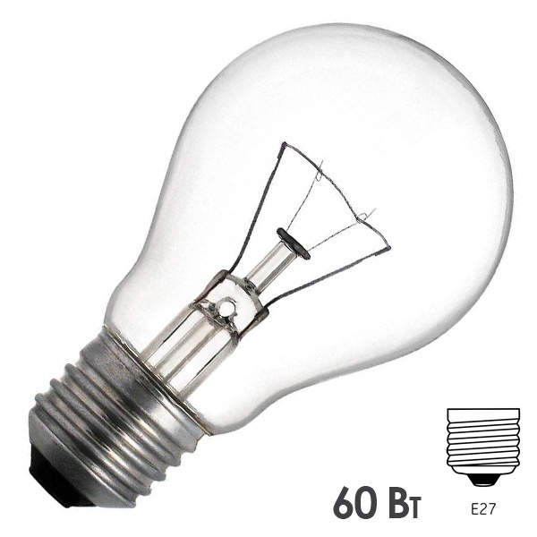 Лампа накаливания 60W 24V E27 980lm прозрачная (МО 24-60-1) d50x93mm Foton