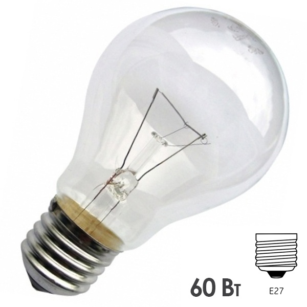 Лампа накаливания 60W 36V E27 950lm прозрачная (МО 36-60-1) d50x93mm Foton