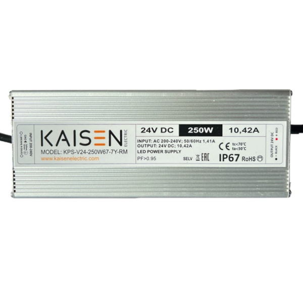 Блок питания для светодиодной ленты 100W 24V 0-4,17A -30+40°С IP67 205x65x35 mm Kaisen