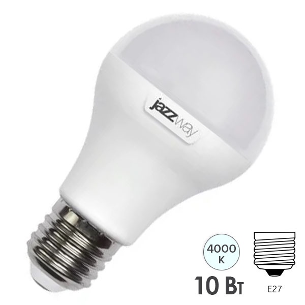 Лампа светодиодная низковольтная PLED-A60 МО 10W 4000K DC/AC12-48V E27 800Lm JazzWay