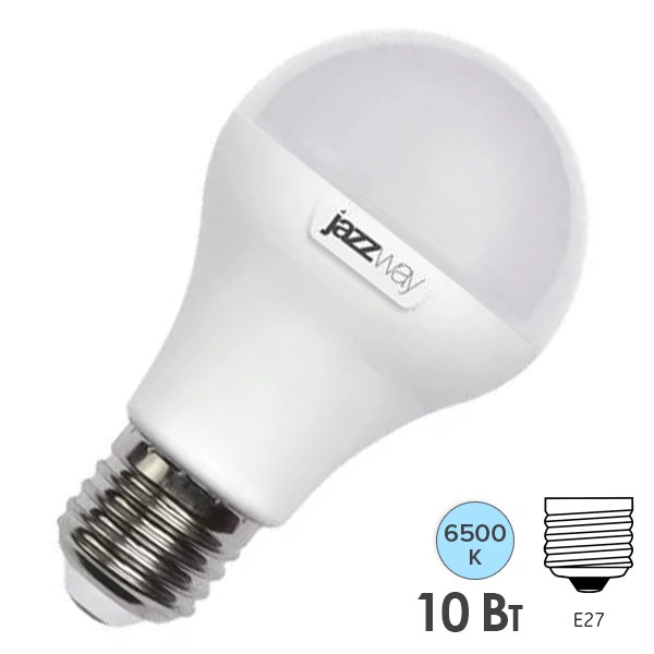 Лампа светодиодная низковольтная PLED-A60 МО 10W 6500K DC/AC12-48V E27 800Lm Jazzway